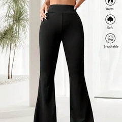 Summer Thin Yoga Pants Women's High-Waist Straight-Leg Wide-Leggings