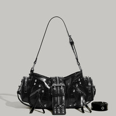 Motorcycle Punk Rivet Retro Womens Crossbody Bag