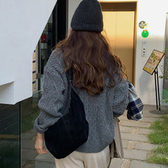 Women's Large-Capacity Color-Block Shoulder Bag