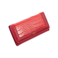 Women'S Wallet Pu Leather Long Fashion Buckle Clutch Bag Id Change Storage Bag Wear-Resistant and Durable