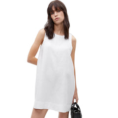Sleeveless Casual Commuter Crew-neck Dress