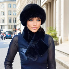 Winter Scarf And Mongolian Hat Plush Hat For Women