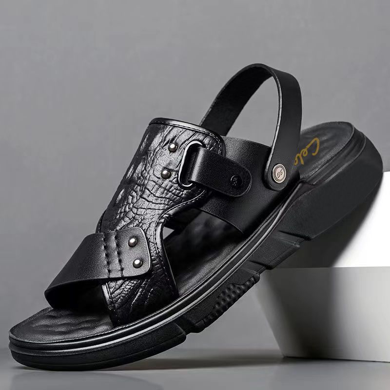 Summer Beach Non-Slip Breathable Thick Soft-Soled Durable Dual-Use Mens Sandals