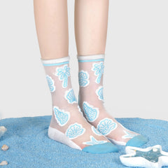 Glass Fiber Thin Socks Anti Slip Beach Style Casual Simple And Versatile Short Tube Socks