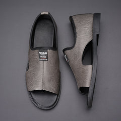 Roman Casual Sandals Soft Leather Non-slip Men