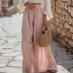 Women's Loose-fitting Solid-color Thin Casual Pants