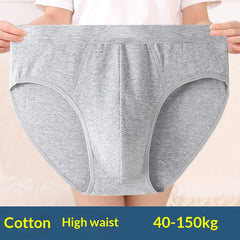 Men's Cotton Underwear High-Waist Breathable Plus-Size Briefs