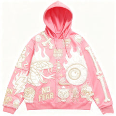 Fashion Casual Printed Polyester Sweater