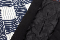 Men's Haori Style Autumn Winter Quilted Jacket Japanese Kimono Coat, Striped Loungewear, Indoor Wear. Lightweight Thermal Japanese Style Cotton Coat