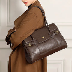 New Commuter Retro Versatile Genuine Leather Underarm Womens Bag