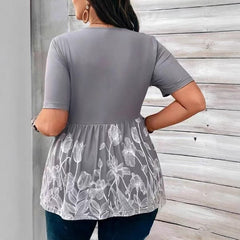 Women's T-shirt Waist-cinching Elegant Top