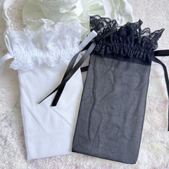 Balletcore Girl Socks, Lolita Lace Breathable No-Show Socks, Women's JK Bow Calf Socks, Pure Aesthetic Style