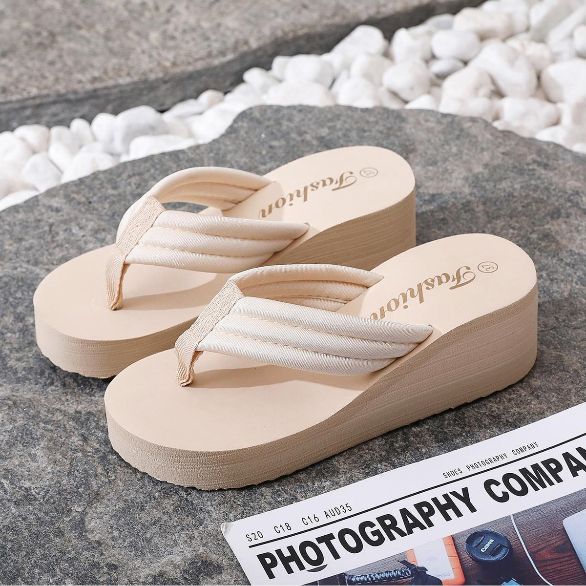 Women's Ultra-High Heel Flip-Flops Summer New Style Non-Slip Slope