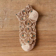 Women's Socks, Forest-style Short Socks, Retro Embossed Socks, Breathable Short Hosiery, Japanese Ins Trendy Student Socks