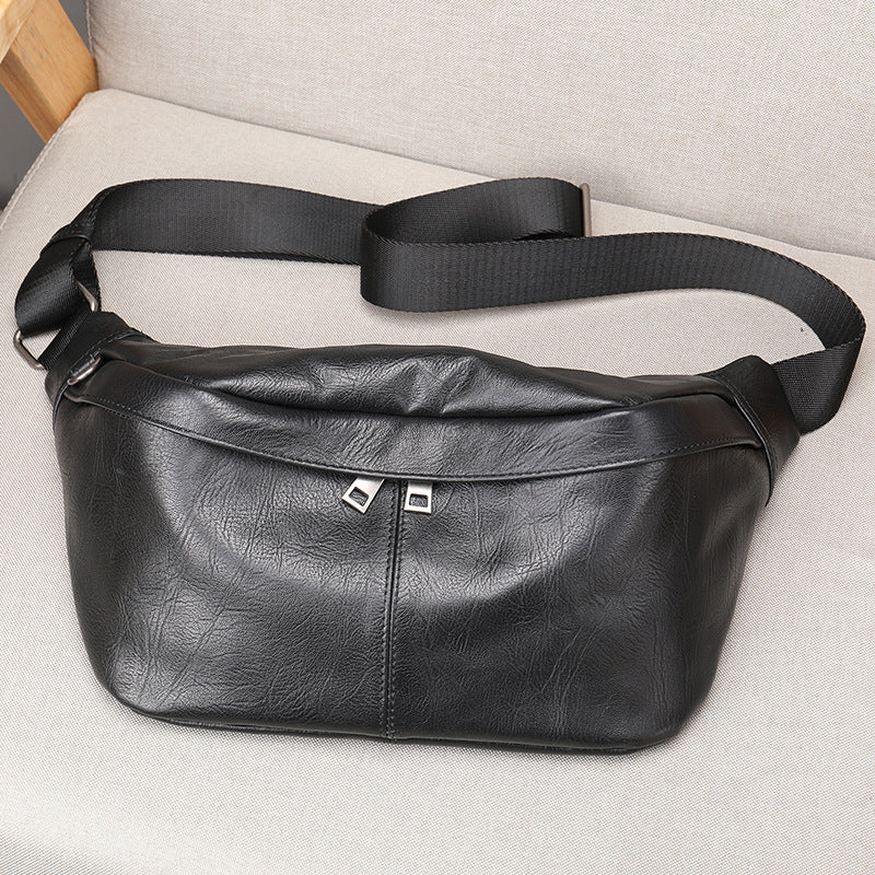 Leather Waist Bag Large Capacity Convenient For Men