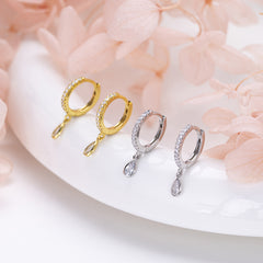 European And American Light Luxury High-end Diamond-encrusted Earrings