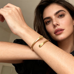 Edgy Punk-style Cross-border Bangle Bracelet From Europe And The US