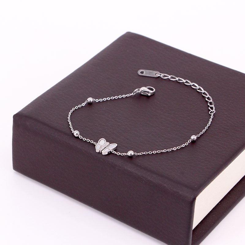 Three-dimensional Shell Butterfly Bead Bracelet