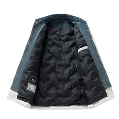 Men's Jacket Fake Two-Piece Korean-Style Trendy Loose Mens
