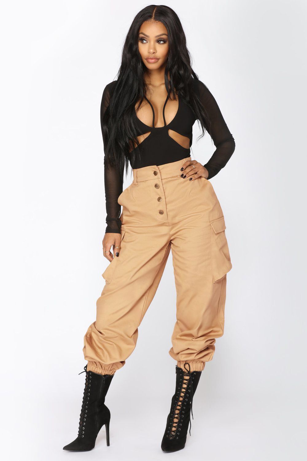 European And American-style Trendy High-waisted Drawstring Casual Pants