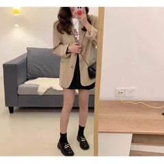 High-End Korean-Style British-Style Khaki Suit Jacket