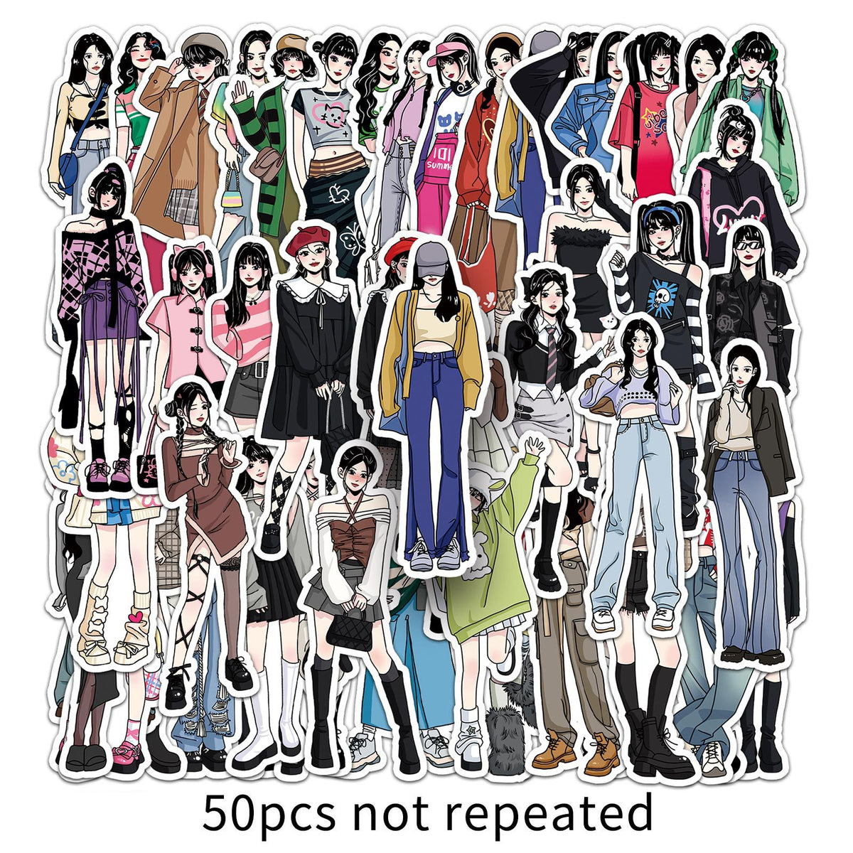 50 Hand-painted Fashion Wear Graffiti Personalized Cartoon Goka DIY Water Cup Luggage Stickers