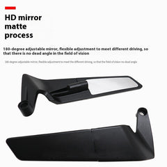 Fashion Black Motorcycle Rearview Mirror Universal