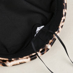 Rare Leopard-print Soft PU Leather Baseball Cap