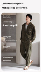 Men's Coral Velvet Pajamas Suit