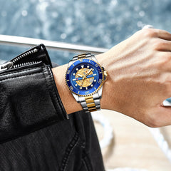 Business Quartz Mens Waterproof Round Watch