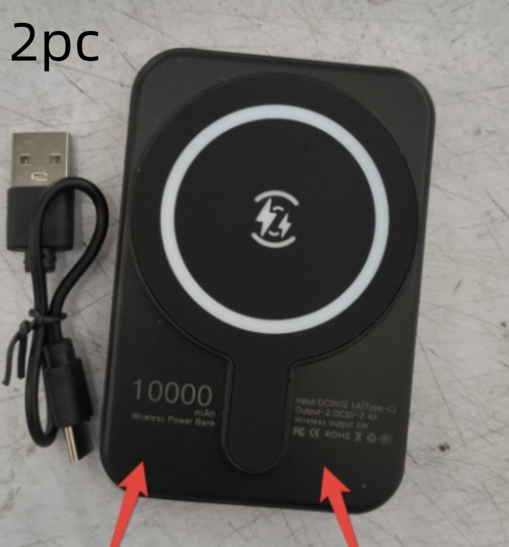 Mini-Powerbank mit Schnellladefunktion, magnetisch, kabellos, 5000 mAh, tragbar