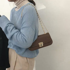 Trendy Vintage Underarm Bag With A High-end Fashionable Chain Strap