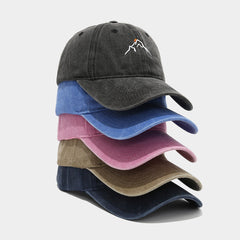 Neue Baseballkappe mit Stickerei „Mountain Peak Sunset“ (gewaschen)