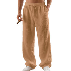 Loose-fitting Casual Linen Straight-leg Pants