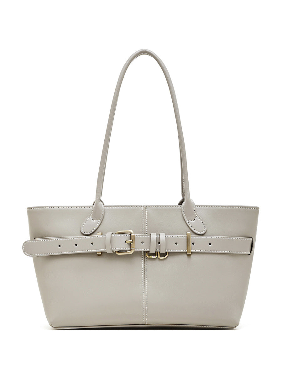 High-Quality Leather Fashionable Large-Capacity Commuter Shoulder Bag