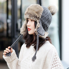Outdoor Ladies Versatile Knitted Sweater Hat