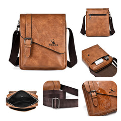 Men's Retro Casual Large-Capacity Crossbody Bag
