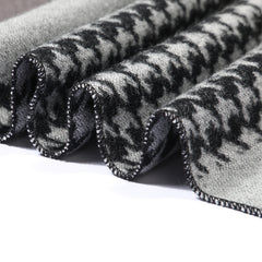 Fall Winter Men Student Plaid Minimalist Houndstooth Scarf