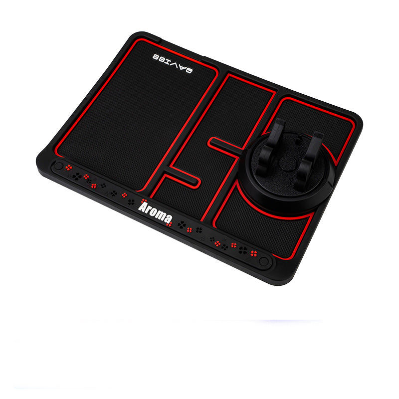 Support de téléphone de voiture antidérapant 4 en 1 avec carte de stationnement et tapis antidérapant. Support de téléphone adhésif pour tableau de bord. 