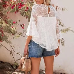 Womens French-style Soft And Elegant Versatile Top