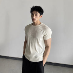 American-style Ribbed-texture Fitness Top