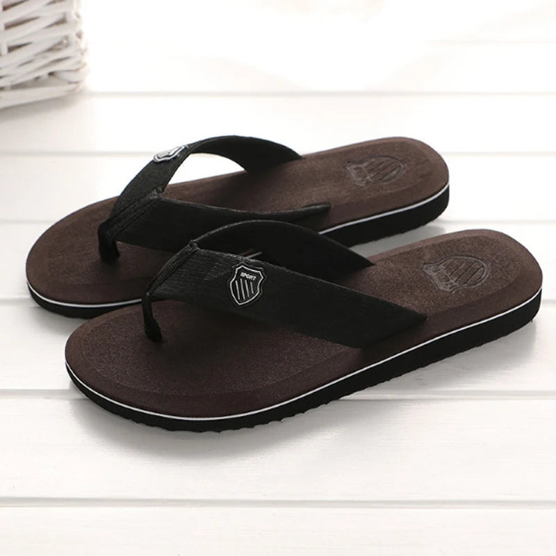 Fashion Slippers for Men Flip Flops Flat Sandals Summer Non-Slip Beach Slides Men Slippers Indoor House Shoes Man Male Slipper