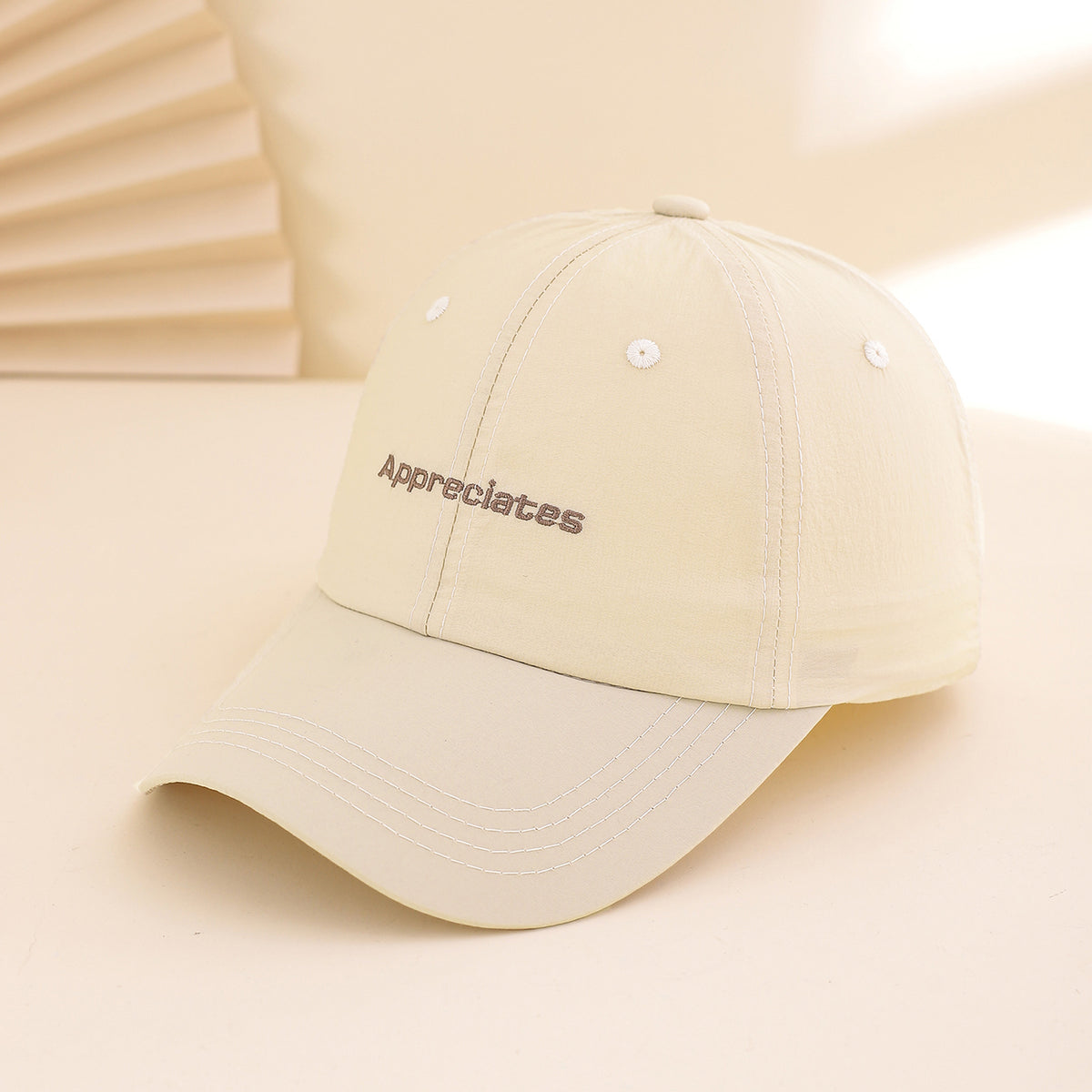 Solid-color Embroidered English Letters Quick-drying Lightweight Adjustable Sun-protective Fashionable Multi-purpose Baseball Cap For Daily Leisure, Outdoor Sports