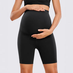 Maternity Capri Yoga Pants High-waisted Belly-supporting Seamless