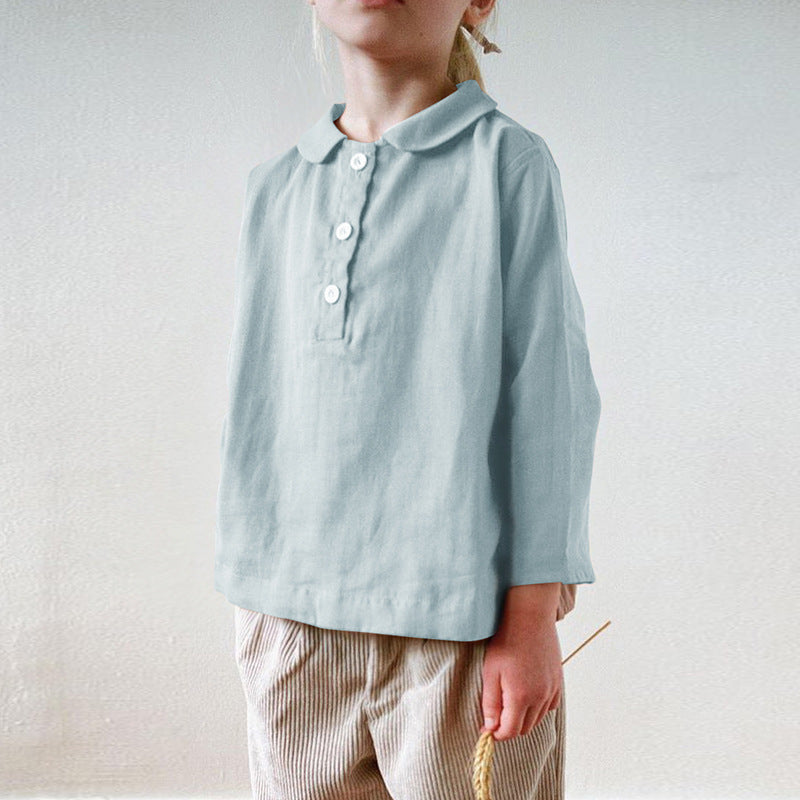 Men's And Women's Baoya Hemp Polo Collar Top