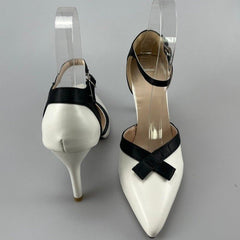French Elegant Pointed Toe Bow High Heels