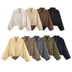 Hem-zip Jacket Baseball Uniform Coat Womens