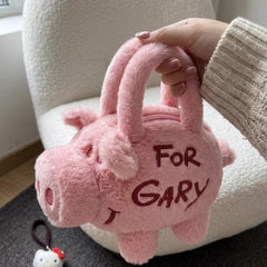 Personalized Plush Pig Crossbody Coin Purse