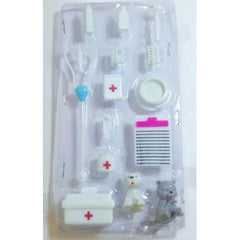 15 Pieces Children's Doll Medical Tools Play House Set With Pets, Plastic Toys, Furniture Accessories 465g