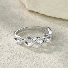 Wave Patterns Flowing - This Luxurious And Fashionable Minimalist Jewelry Ring Set With Top-quality Moissanite Is Made Of S925 Silver Electroplated With Platinum. It Is Suitable For Ladies.